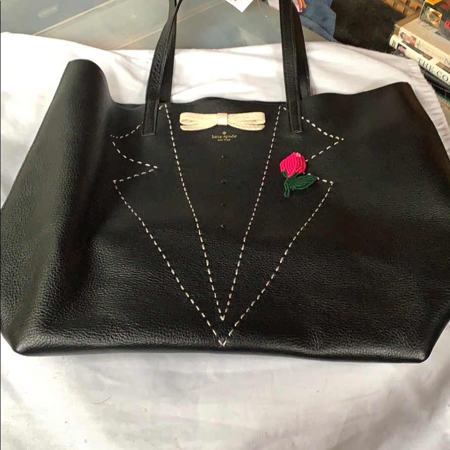 Kate Spade On Purpose Tuxedo Leather Tote Nwt
